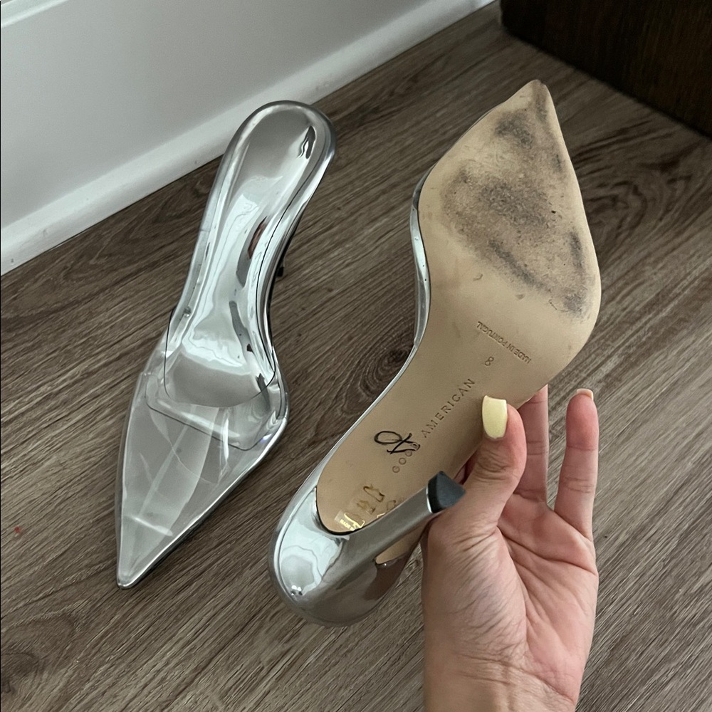 Good American “Cinderella” Glass Slipper Heels – Size 8 - Picture 3 of 5